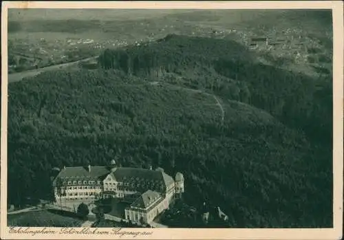 Ansichtskarte Schwäbisch Gmünd Luftbild Erholungsheim Schönblick 1927