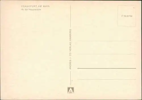 Ansichtskarte Frankfurt am Main An der Hauptwache - Geschäfte 1972