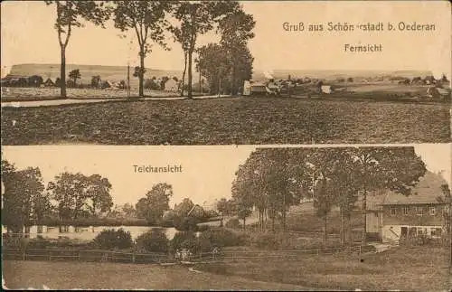Schönerstadt-Oederan 2 Bild: Teilansicht, Fernsicht - Erzgebirge 1925