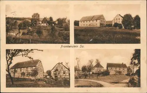Ansichtskarte Frankenstein-Oederan 4 Bild: Fachwerkhäuser 1928