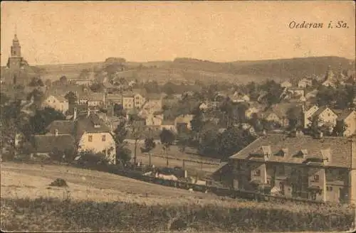 Ansichtskarte Oederan Stadtpartie 1927