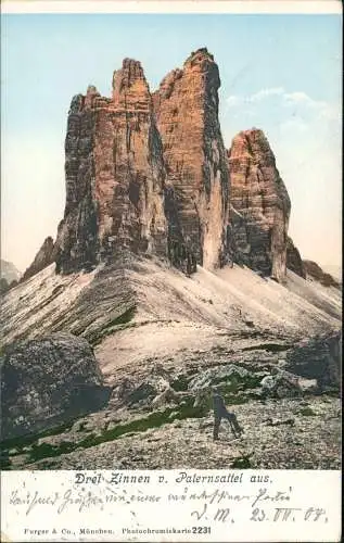 Cartoline Auronzo di Cadore Drei Zinnen | Tre Cime di Lavaredo 1904