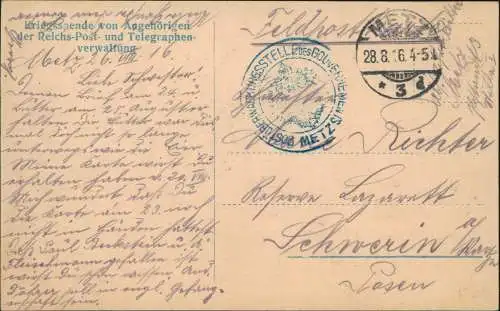 AK Telegraphen Abteilung WL1 Militaria 1916  gel. Feldpoststempel WK1