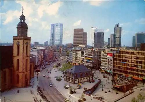 Ansichtskarte Frankfurt am Main Hauptwache, Stadt-Panorama, Hochhäuser 1970