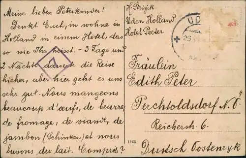 Postkaart Uden Niederlande Parochiekerk 1914