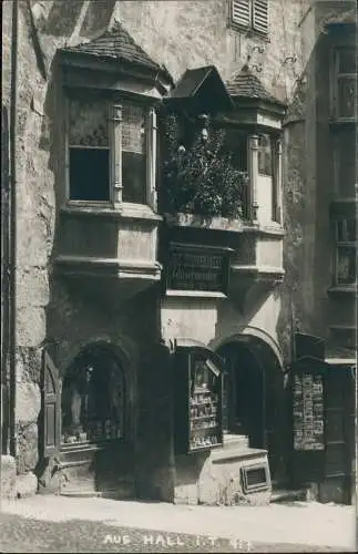Hall in Tirol Solbad Hall Haus des Glasermeister Jos Schweninger Fotokarte 1911