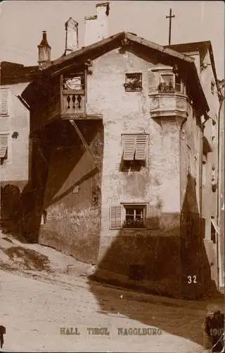 Ansichtskarte Hall in Tirol Solbad Hall Nagglburg - Straße, Fotokarte 1907