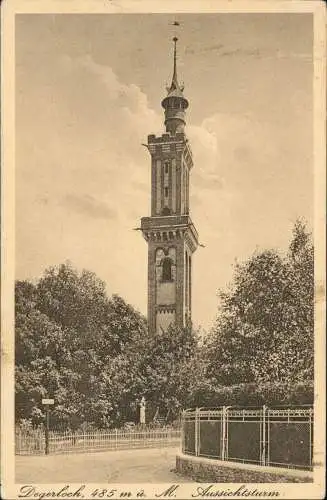 Ansichtskarte Degerloch-Stuttgart Aussichtsturm. 1917