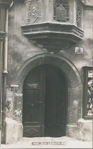 Ansichtskarte Hall in Tirol Solbad Hall Eingangsportal Pfarrgasse 4 1912