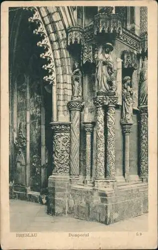 Postcard Breslau Wrocław Domportal 1915