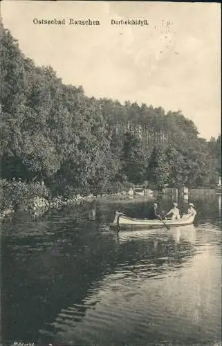 Rauschen Svetlogorsk Ruszowice  Raušiai Dorfteichidyll. Samland Ostpreußen 1918