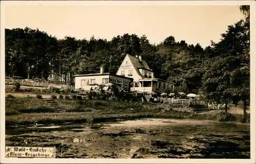 Ansichtskarte Oederan Wald-Einkehr Klein-Erzgebirge - Terrasse 1938