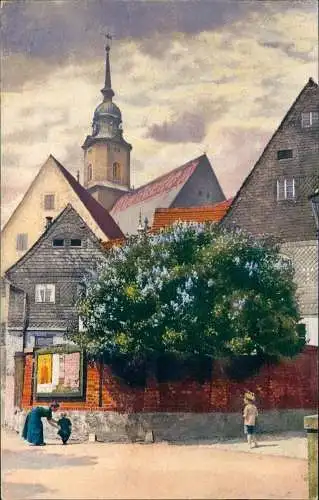 Oederan Flieder an der Festungsmauer Am Mühlberg.Photochromie 1912