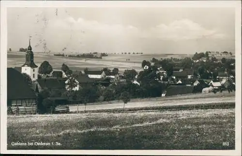 Ansichtskarte Gahlenz-Oederan Partie an der Stadt 1934