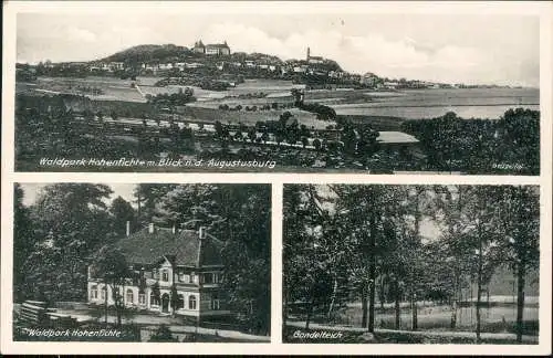 Augustusburg Erzgebirge 3 Bild: Gasthaus Waldpark Hohenfichte 1940