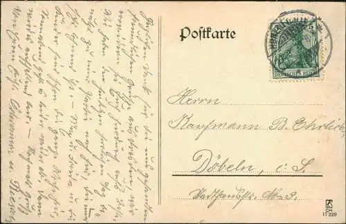 Ansichtskarte Metzdorf-Leubsdorf (Sachsen) Waldpark Lössnitztal Gasthof 1911