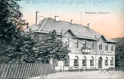 Metzdorf-Leubsdorf Sachsen Waldpark Metzdorf Ausflugsgaststätte Erzgebirge 1910