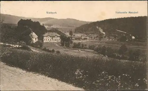 Metzdorf-Leubsdorf (Sachsen)  Ausflugsort Waldpark-Metzdorf Erzgbirges 1910