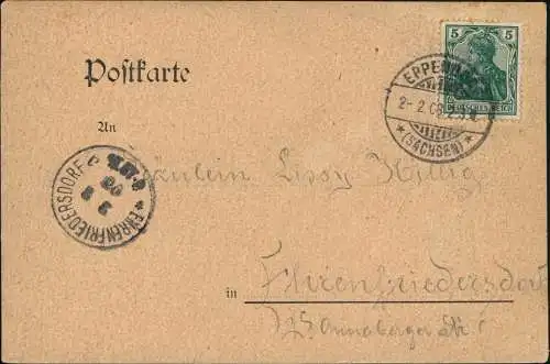 Metzdorf-Leubsdorf (Sachsen) Gasthof und Sommerfrische Waldpark Metzdorf 1903