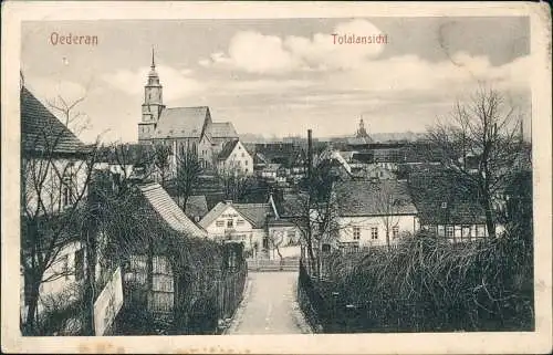 Ansichtskarte Oederan Ortsansicht Panorama-Ansicht Totalansicht 1910