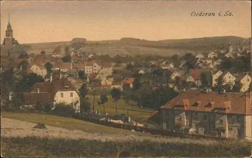 Ansichtskarte Oederan Panorama-Ansicht, Gesamtansicht 1920