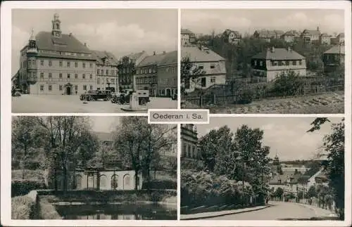 Ansichtskarte Oederan Mehrbildkarte mit 4 Ortsansichten 1938