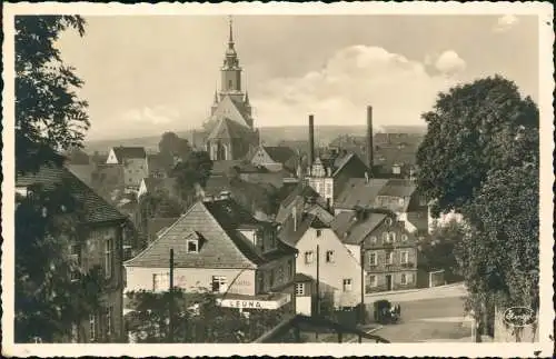 Oederan Teilansicht, Auto-Reparatur Leuna, Straßen-Ansicht 1941