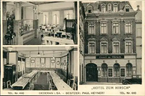 Oederan Hotel zum Hirsch BESITZER: PAUL HEYNERT (Mehrbildkarte) 1910