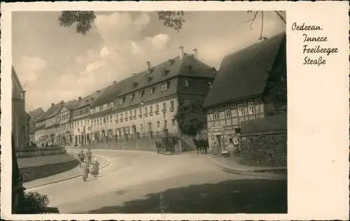 Ansichtskarte Oederan Freiberger Straße (Sonderkarte Heimatfest 1937) 1938