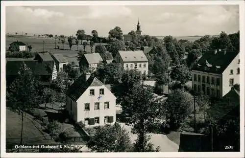 Ansichtskarte Gahlenz-Oederan Straßenpartie 1941  gel Landpoststempel