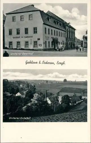Gahlenz-Oederan 2 Bild: Unterer Ortsteil, Unterer Gasthof - Erzgebirge 1935
