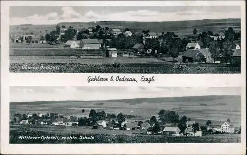 Gahlenz-Oederan 2 Bild: Oberer- Mittlerer Ortsteil, rechts Schule 1935