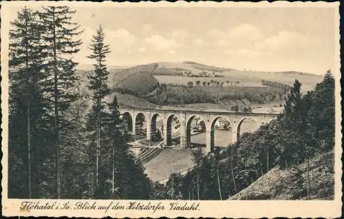 Ansichtskarte Hetzdorf-Flöha (Sachsen) Viadukt 1936