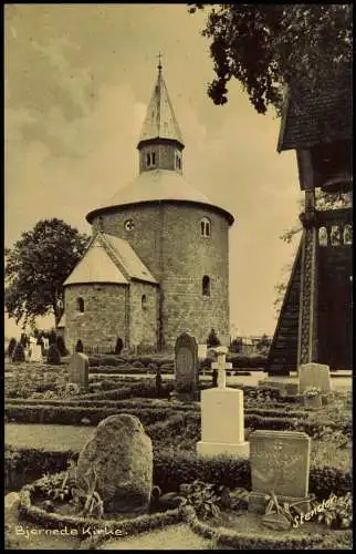 Postcard Bjernede Sogn Bjernede Kirke, Kirche, Friedhof 1960