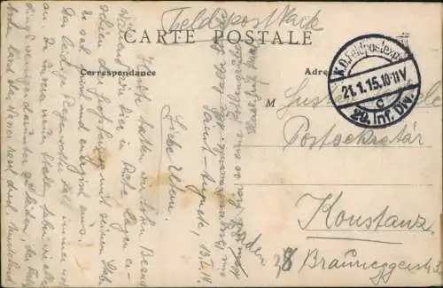 CPA Vendin-le-Vieil Bergbau Mines de Lens - Pas de Calais 1915  gel. Feldpost