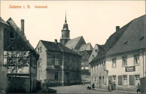 Ansichtskarte Oederan Unterstadt, Schumacher Carl Schmeisser 1910