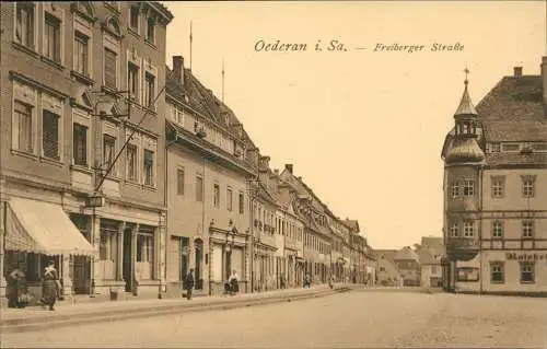 Ansichtskarte Oederan Freiberger Straße 1926