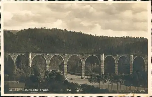 Hetzdorf-Flöha (Sachsen) Hetzdorfer Brücke - Frontalansicht 1942