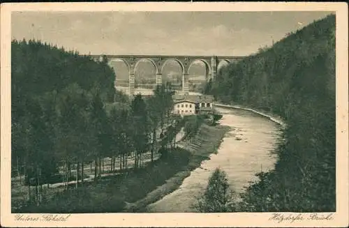 Hetzdorf-Flöha (Sachsen) Hetzdorfer Brücke, Unteres Flöhatal 1925