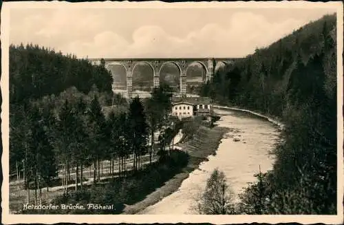 Ansichtskarte Oederan Hetzdorfer Brücke - Föhatal 1937