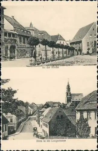 Oederan 2 Bild Blick in die Langestrasse An der Kirche 1950