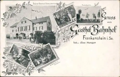 Frankenstein-Oederan Gasthof Bahnhof MB: Siegeseiche, Turnplatz 1917