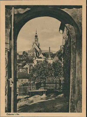 Ansichtskarte Oederan Tordurchblick 1940