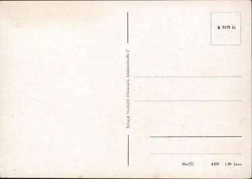 Ansichtskarte Oederan Durchblick zur Stadt 1940