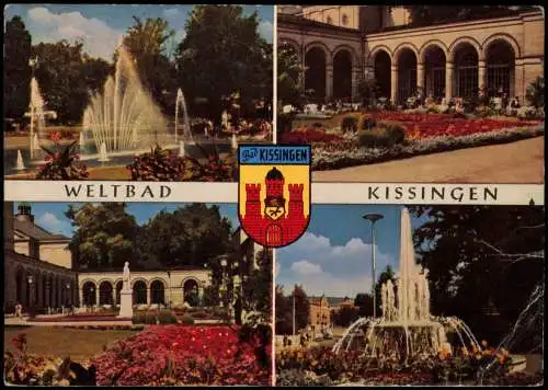Ansichtskarte Bad Kissingen Mehrbildkarte mit Stadtteilansichten 1967