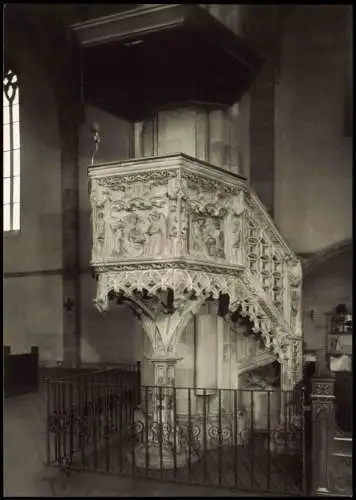 Cartoline Bozen Bolzano Il pulpito del Duomo, Dom Pfarrkirche Kanzel 1960