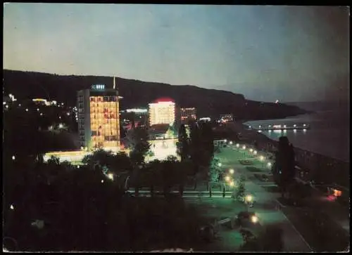 Warna Варна Panorama Златни пясъци нощен изглед Slatni Pjassazi Nacht  1968
