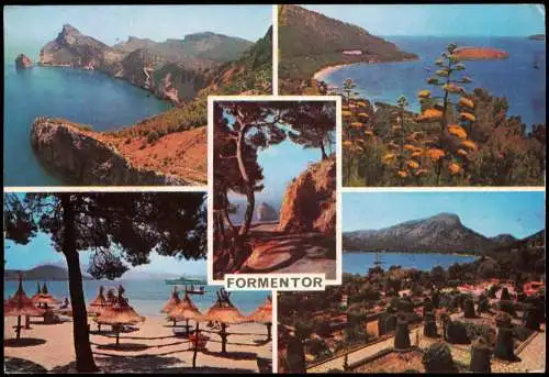 Formentor Mallorca Ansichten, Meer, Mittelmeer (Mehrbildkarte) 1975