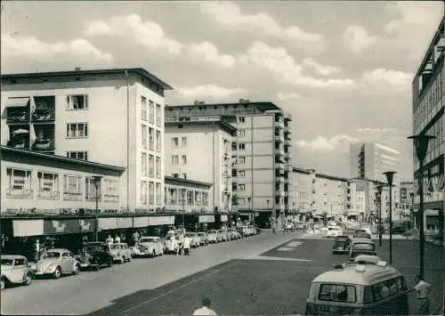 Innenstadt-Frankfurt am Main Berliner Straße VW Käfer VW Bulli 1960