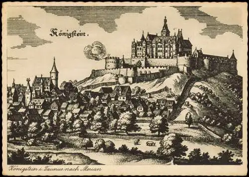 Ansichtskarte Königstein (Taunus) Nach Merian 1656/1922